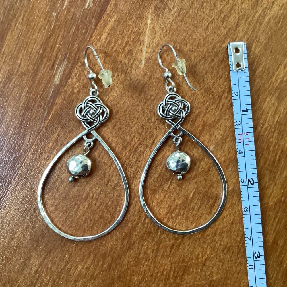 Silver-Tone Dangling/Drop Earrings - image 7